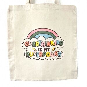Overthinking Tote | Funny Graphic Canvas Bag